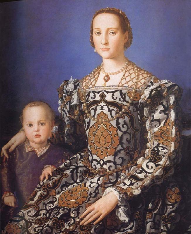 Agnolo Bronzino Portrait of Eleonora da Toledo with her Son Giovanni de-Medici